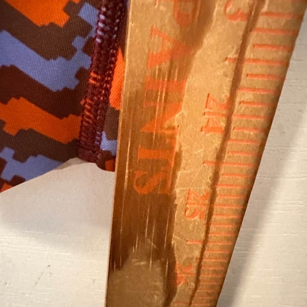 JANJI L 7/8 groundworks woman pixel orange-purple camo mid-rise athletic legging - Picture 13 of 14